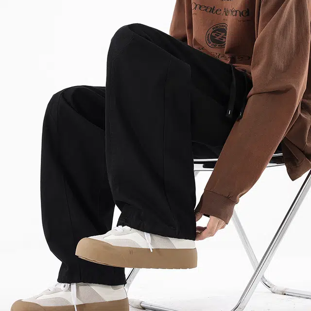 金盾 美式复古时尚舒适弯刀休闲裤 男女同款