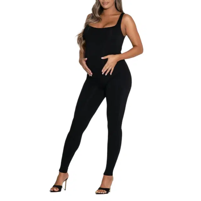 NAKED WARDROBE Sculpt Tank Mama Jumpsuit