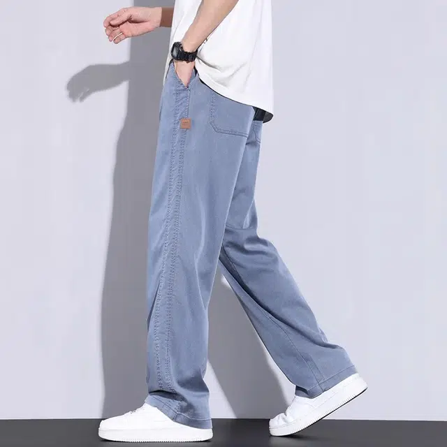 童先森 薄款直筒宽松潮牌阔腿长裤子休闲裤 男款