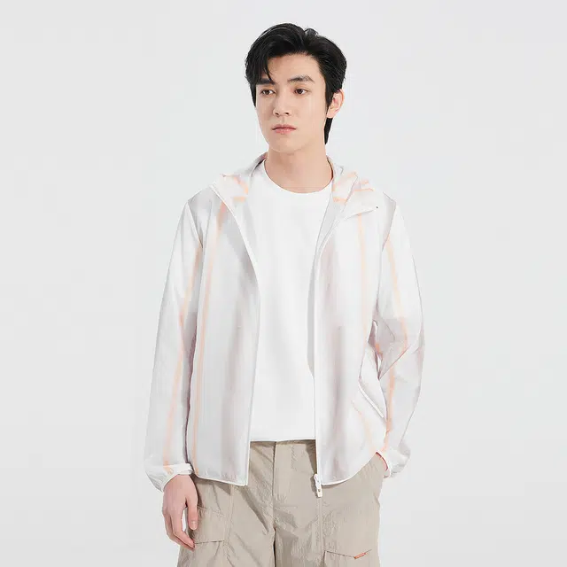 利郎 时尚都市潮流条纹连帽休闲百搭轻薄夹克外套 男款