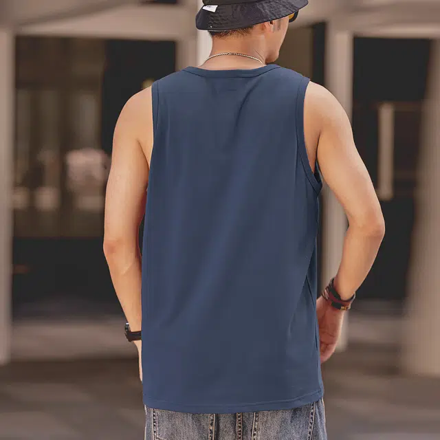 格蓝鹿 经典美式户外通勤复古基础款纯色无袖背心 男女同款