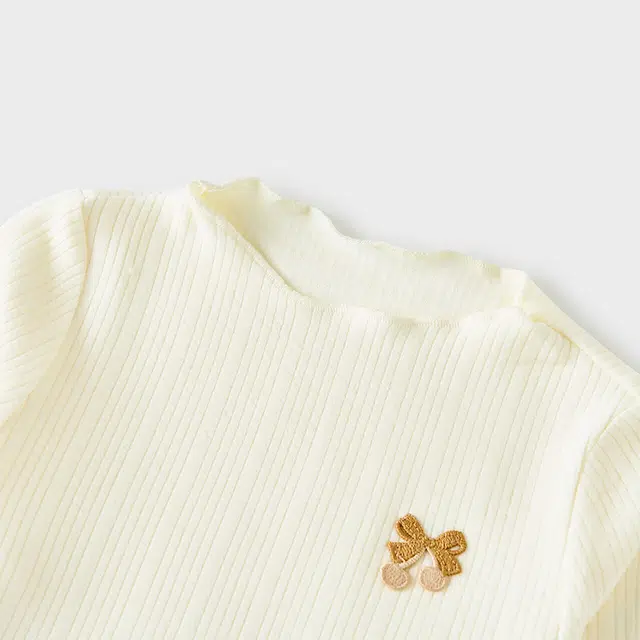 童泰打底衫春秋季女童衣服儿童可爱针织上衣休闲外出时尚童装