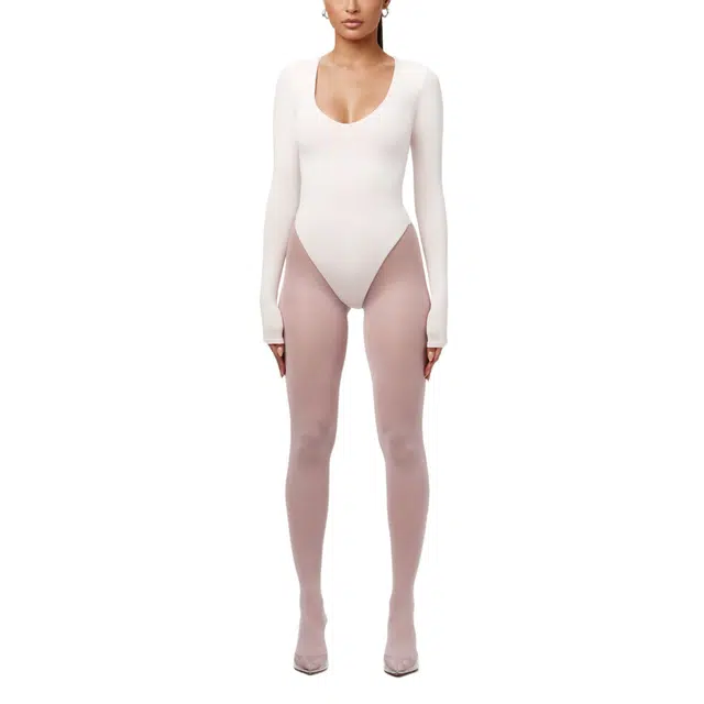 NAKED WARDROBE Round Neck Bodysuit NW