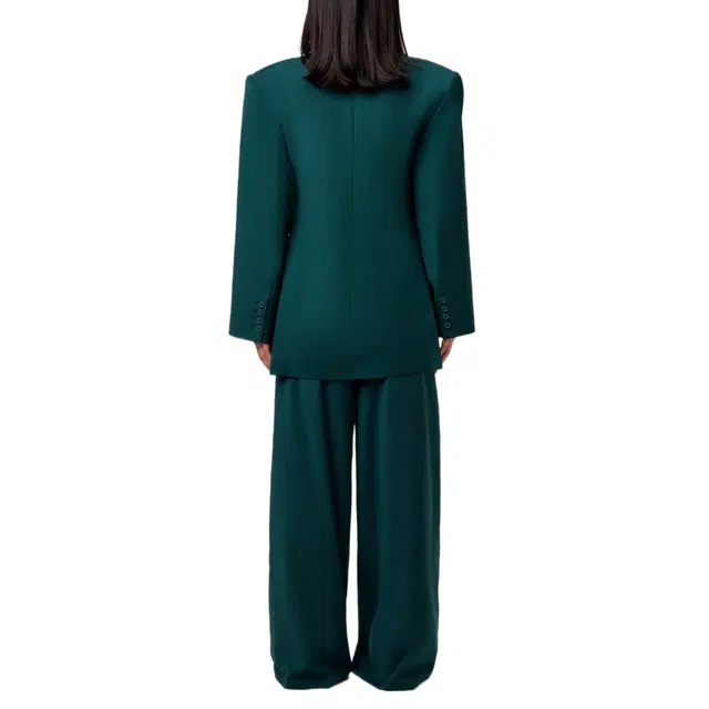 NAKED WARDROBE Suiting Pleated Wide-Leg Pant