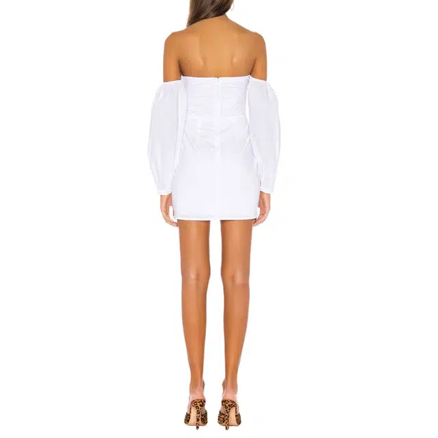 SUPERDOWN Ruched Sleeve Dress