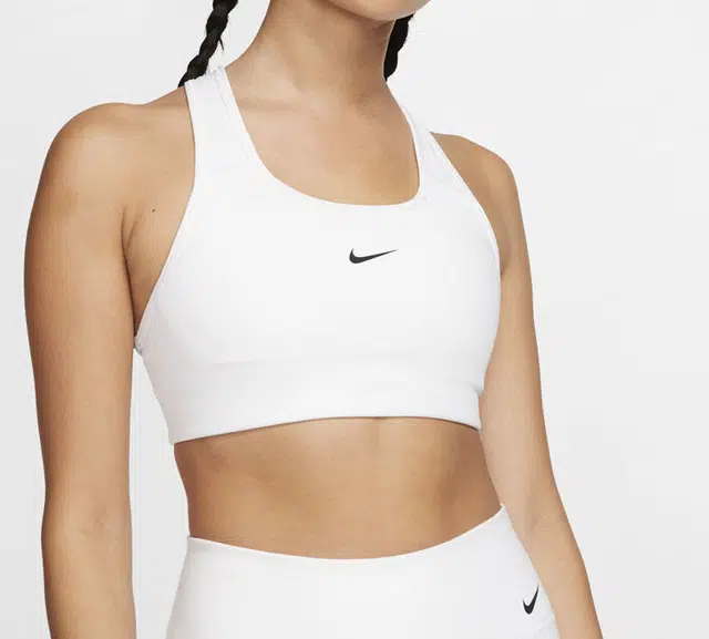 Nike Swoosh Dri-FIT Sports Bra White