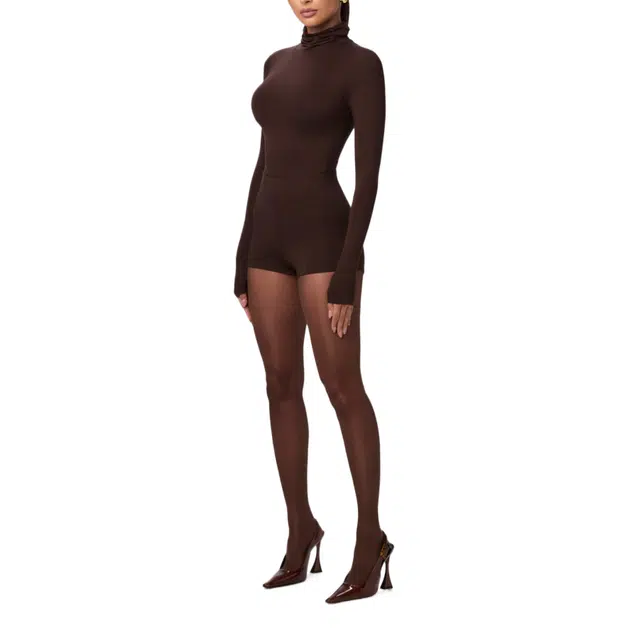 NAKED WARDROBE Smooth Turtleneck Top NW