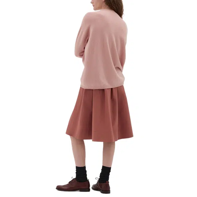 MARGARETHOWELL CROP SLEEVE EASY CREW