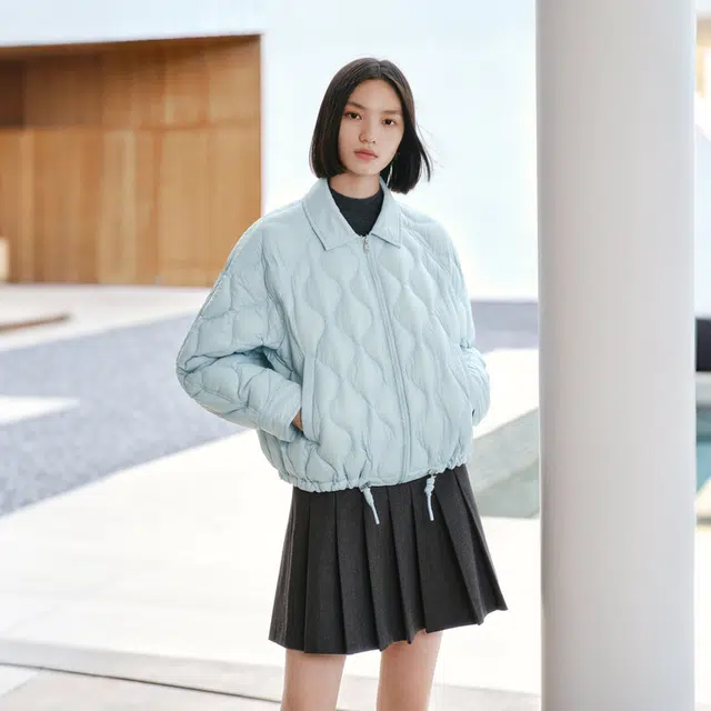 太平鸟 小葫芦简约轻薄宽松白鸭绒外套羽绒服 女款