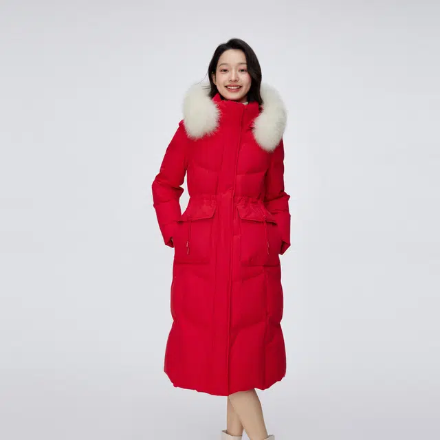 波司登 长款过膝时尚保暖收腰羽绒服 女款