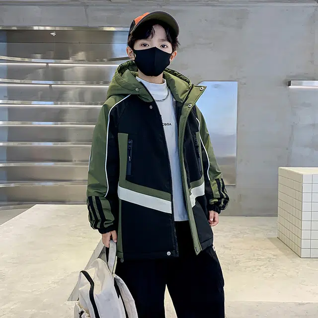 雅鹿棉衣 时尚潮流保暖拼色 青少年