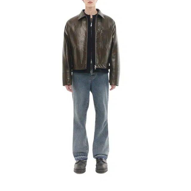 BESLOW WASHED SEMI BOOTSCUT JEANS WASHED