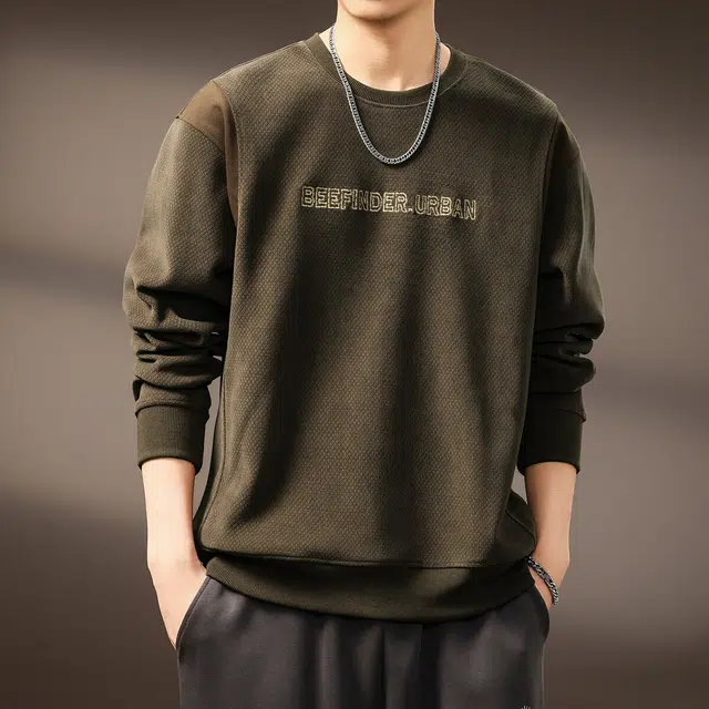 贵色 美式潮流复古潮牌时尚百搭设计日常穿搭休闲圆领卫衣 男女同款