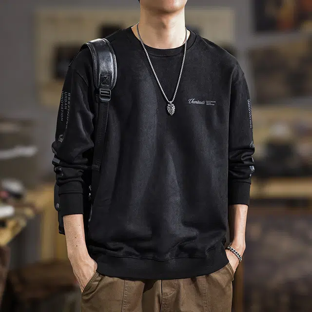 遨宇 高端复古休闲潮流极简风潮牌上衣百搭卫衣 男款