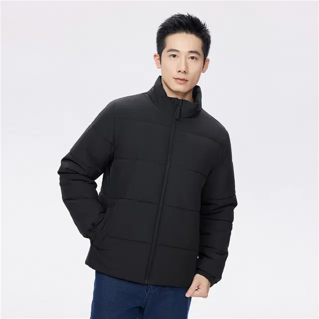 佐丹奴 棉衣外套夹棉保暖纯色立领夹克棉服 男款