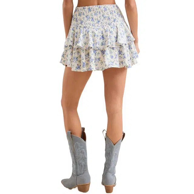 ALTAR'D STATE Smocked Floral Skort
