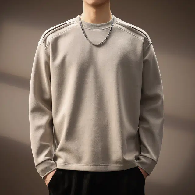 贵色 秋季 高端美式复古肌理感高街休闲痞帅百搭上衣卫衣 宽松 男女同款