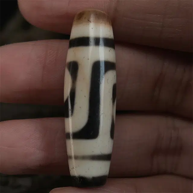 灵运宝 #转运招财西藏藏区两眼天珠黑白分明老矿风化油润包浆老料器磨损到位一物一图#好运 玛瑙 吊坠 男女同款情侣款