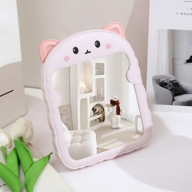 未来枫情 家用可折叠猫耳化妆镜 可悬挂