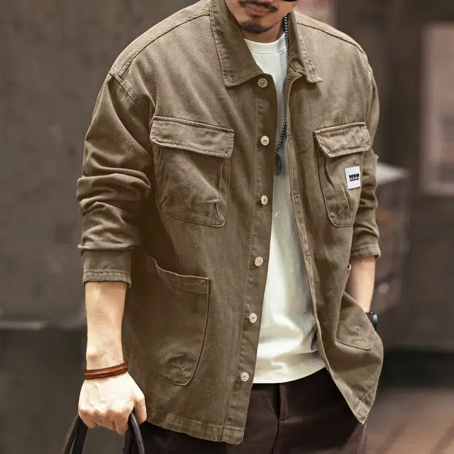 格蓝鹿 经典时尚潮流复古潮牌宽松夹克外套 男女同款