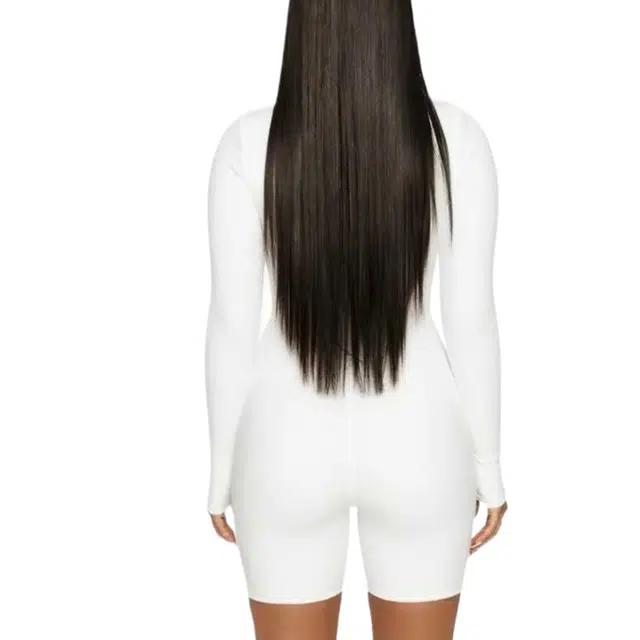 NAKED WARDROBE Mock Neck Sculpt Romper NW