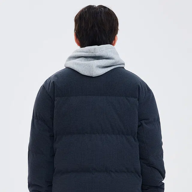 美特斯邦威 立领纯色工装多口袋面包羽绒服 男款