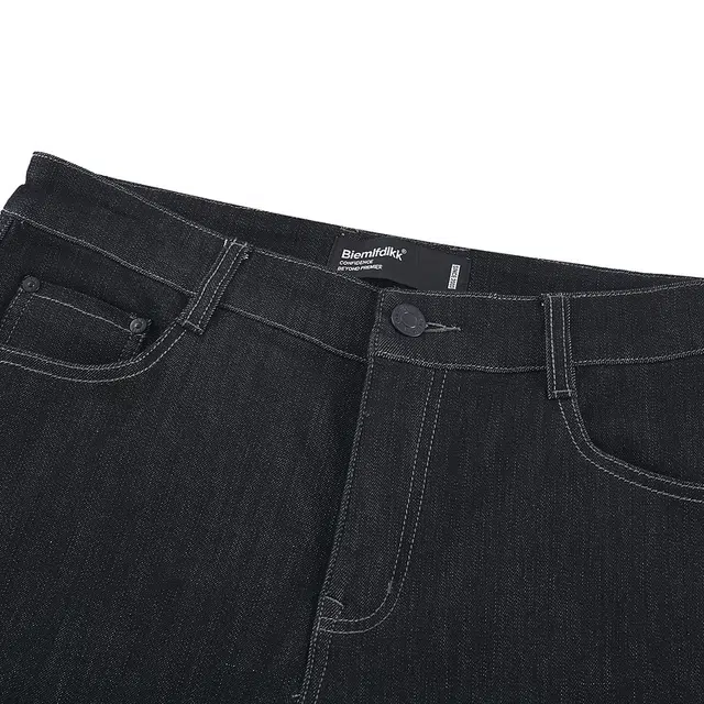 比音勒芬 复古明线字母图案休闲牛仔裤 男款