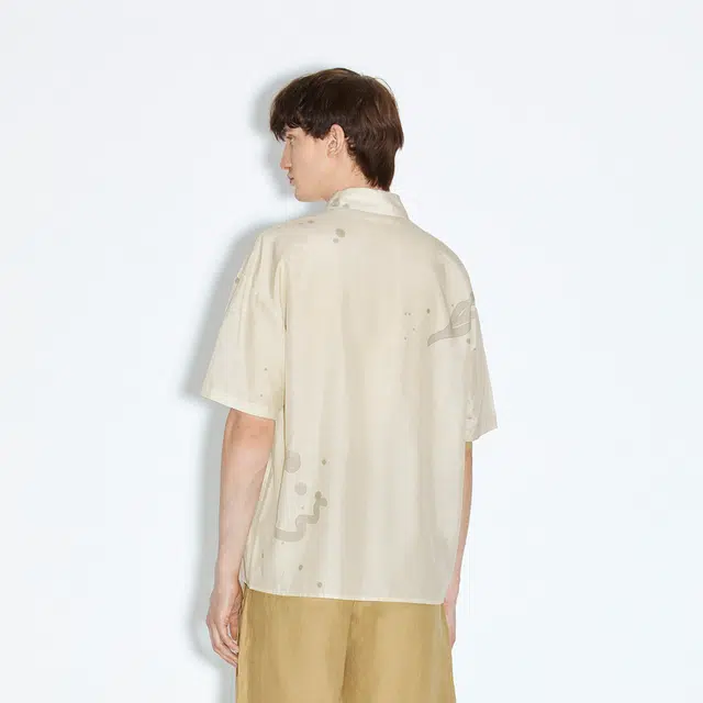 速写 隔离重塑 嘻哈印花休闲短袖衬衫 男女同款