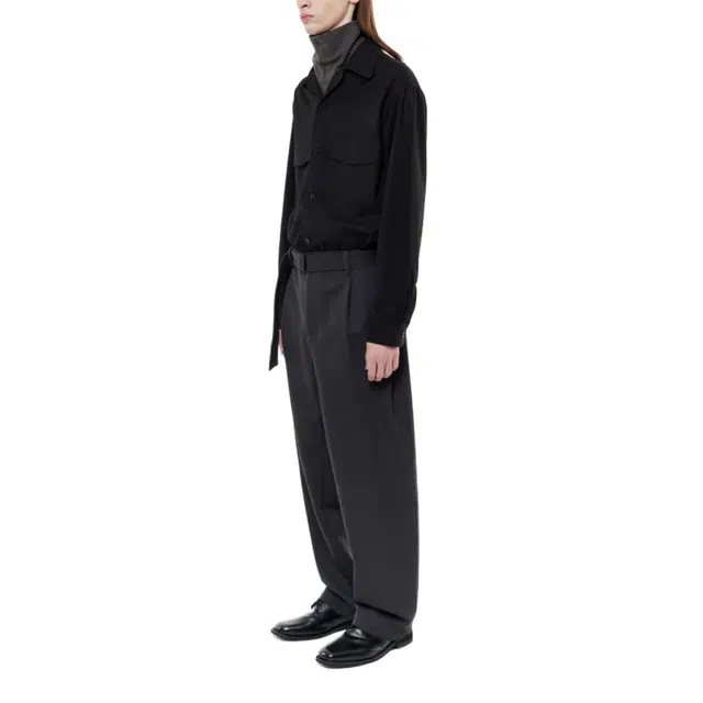 BESLOW 23FW MILITARY CONVERTIBLE COLLAR SHIRTS