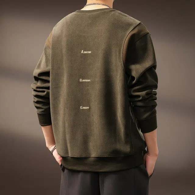 贵色 美式潮流复古潮牌时尚百搭设计日常穿搭休闲圆领卫衣 男女同款