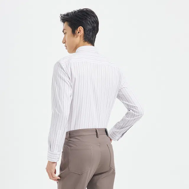 利郎 品位商务条纹质感休闲通勤衬衫 男款