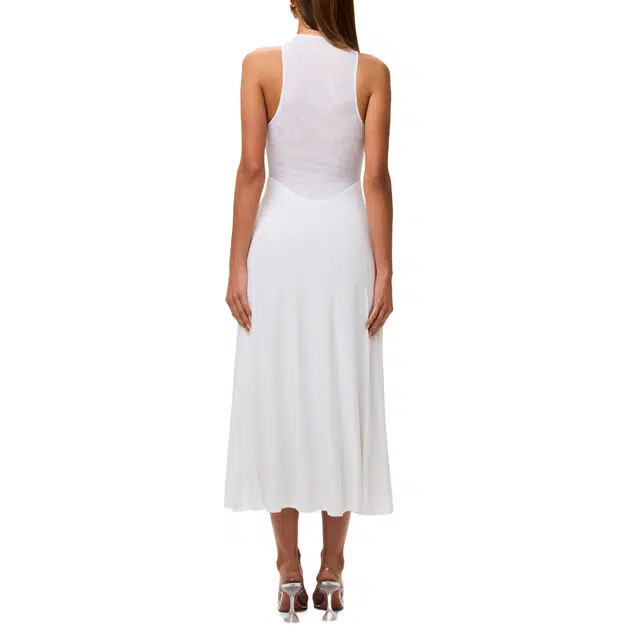 NAKED WARDROBE Mesh Sleeveless Midi Dress Hourglass