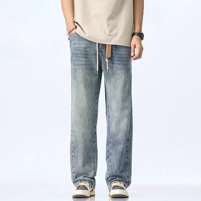金盾 宽松直筒高街牛仔裤 男款