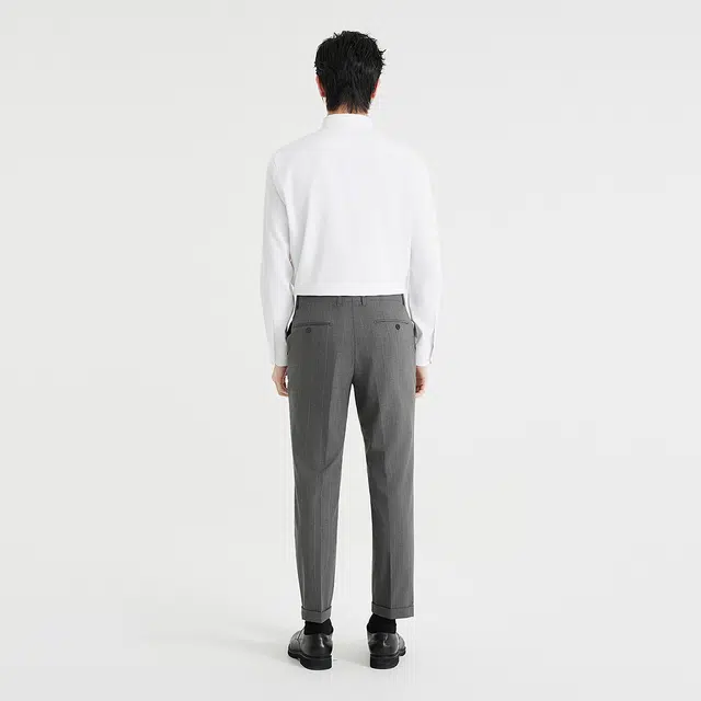 利郎 商务休闲时尚条纹两件套百搭简约秋季长袖西装套装 男款