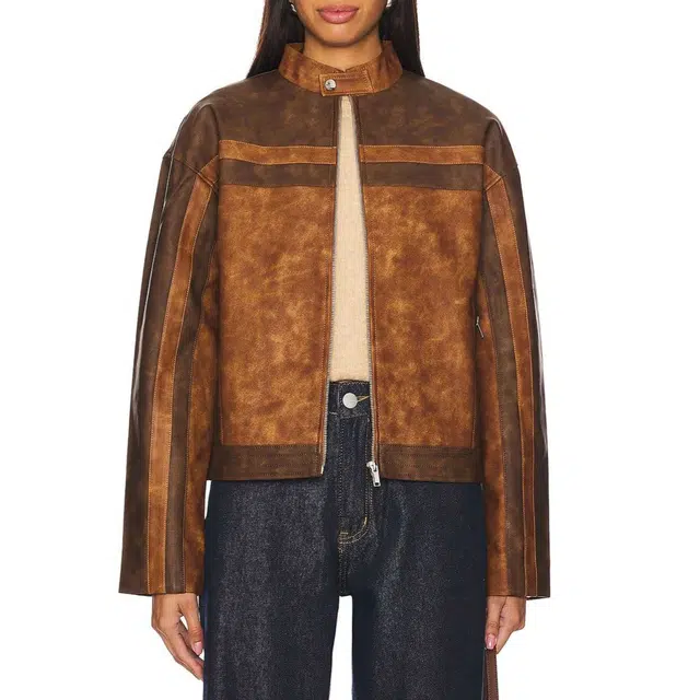 SUPERDOWN Faux Leather Moto Jacket Katrina