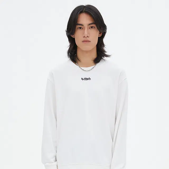 美特斯邦威 卡通图案字母印花圆领套头宽松休闲长袖卫衣 男款