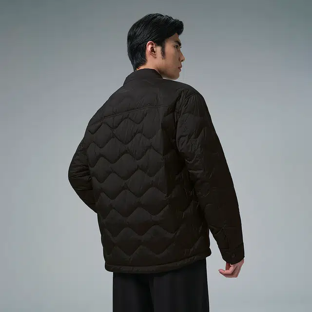 利郎 都市休闲葫芦衍线保暖外套商务通勤翻领冬季羽绒服 男款