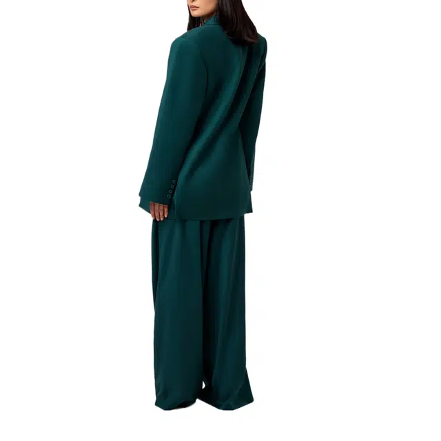 NAKED WARDROBE Suiting Pleated Wide-Leg Pant