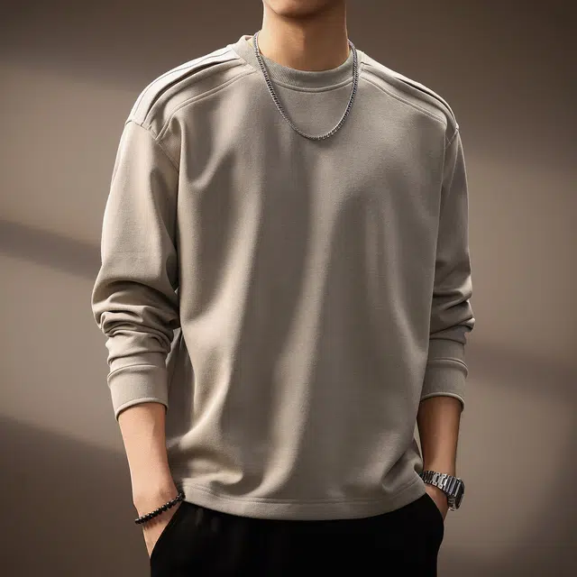 贵色 秋季 高端美式复古肌理感高街休闲痞帅百搭上衣卫衣 宽松 男女同款