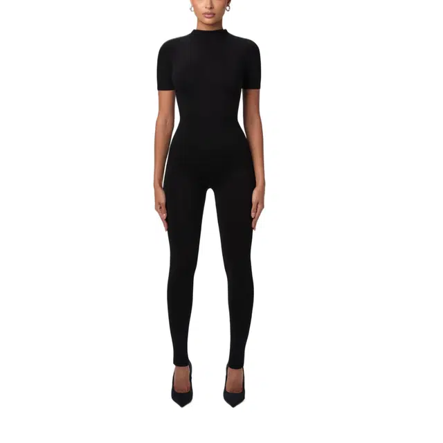 NAKED WARDROBE NW Sculpt Short Sleeve Jumpsuit