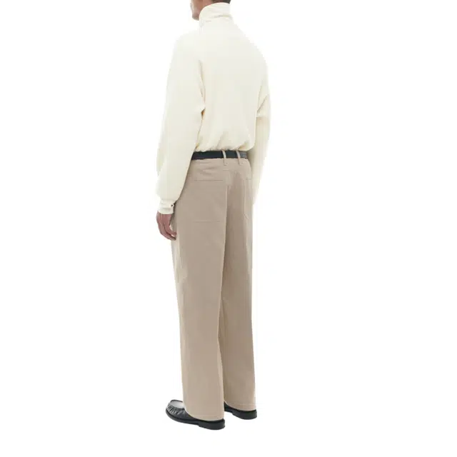 BESLOW COTTON TWILL LOOSE FIT PANTS