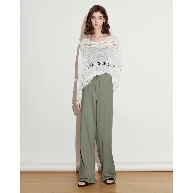 初语 松弛感纯色简约舒适时尚休闲裤 女款