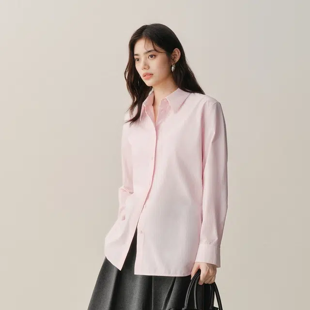 太平鸟 简约百搭宽松阔版磨毛长袖衬衫 女款