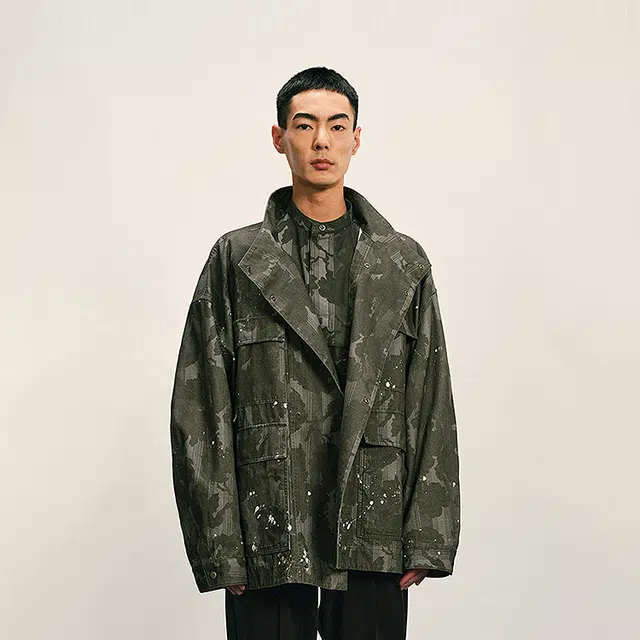 速写 休闲立领宽松时尚夹克 男款