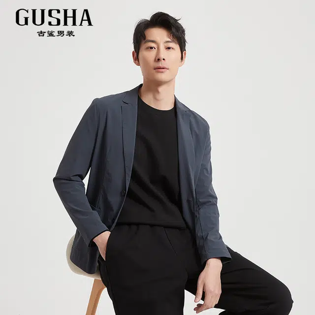 古鲨 凉感空调服夏季商务西装 男款