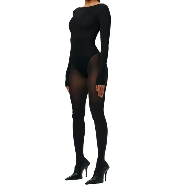 NAKED WARDROBE Butter Boatneck Bodysuit