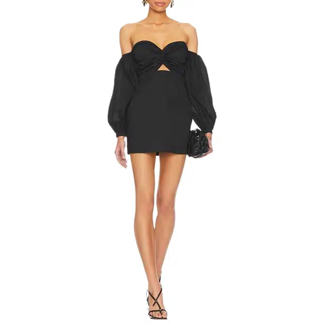 SUPERDOWN flynn ruched sleeve dress