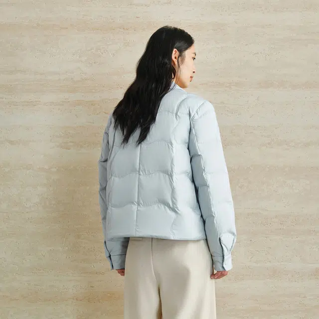 太平鸟 轻薄系列 时尚简约保暖内搭短款外套衬衫式羽绒服 女款
