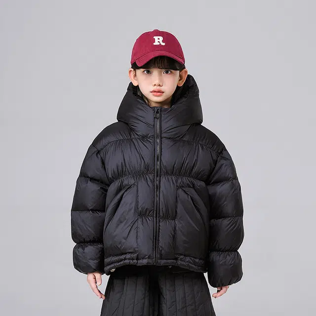 雅鹿 舒适宽松纯色百搭羽绒服 儿童款