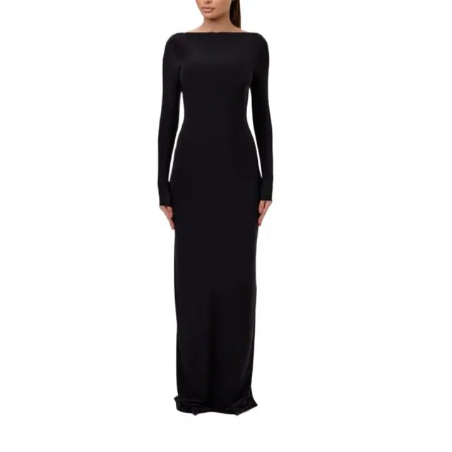 NAKED WARDROBE Mesh Back Maxi Dress Hourglass